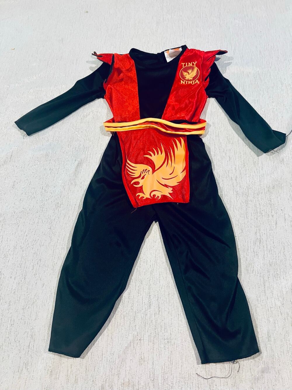 Tiny Ninja Costurme.  Sz 2T.  Black and Red.  Inseam Measures 11 Inches.